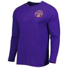 Phoenix Suns Concepts Sport Left Chest Henley Raglan Long Sleeve Top - Heathered Purple sale