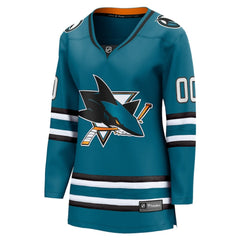 San Jose Sharks Fanatics Women's Home Breakaway Custom Jersey Teal