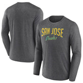 San Jose Sharks Fanatics Special Edition 2.0 Scoring Chance Long Sleeve T-Shirt Heather Charcoal