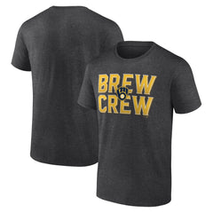 Milwaukee Brewers Brew Crew Fancy T-Shirt - Charcoal