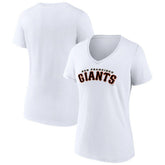 San Francisco Giants Women's Giants Alternate Club Lettering V-Neck T-Shirt - White