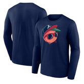 Atlanta Braves Mr. Peach Long Sleeve T-Shirt - Navy