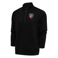 Baltimore Ravens Antigua Team Logo Throwback Generation Quarter-Zip Pullover Top - Black on sale