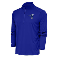 Indianapolis Colts Antigua Team Logo Throwback Tribute Quarter-Zip Pullover Top - Royal online