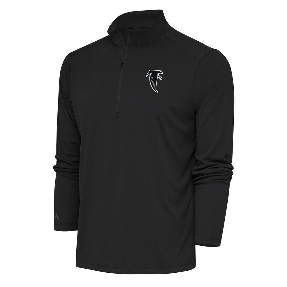 Atlanta Falcons Antigua Team Logo Throwback Tribute Quarter-Zip Pullover Top - Charcoal on sale