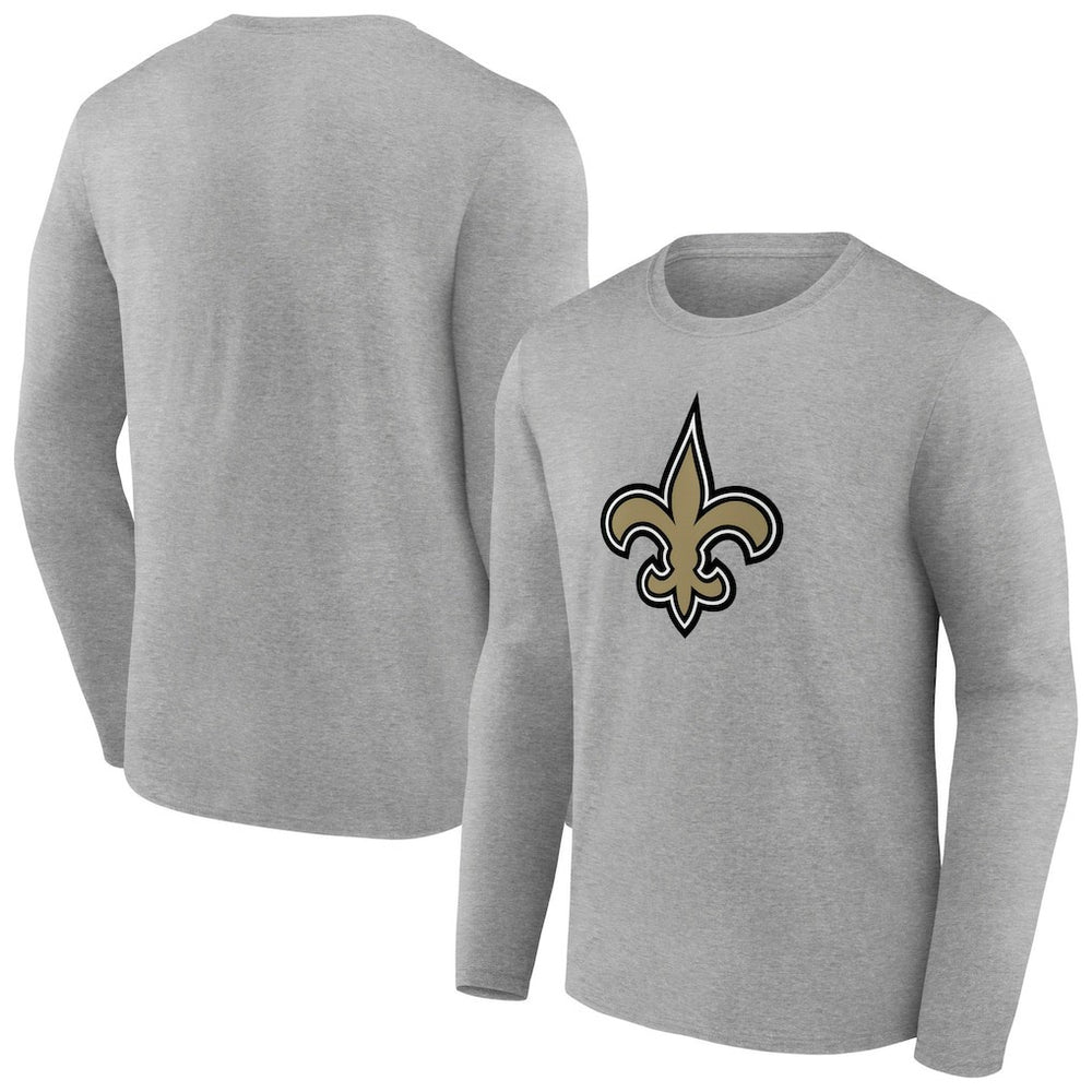 New Orleans Saints Primary Team Logo Long Sleeve T-Shirt - Gray outlet