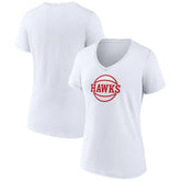 Atlanta Hawks Women's Alternate Logo V-Neck T-Shirt - White outlet