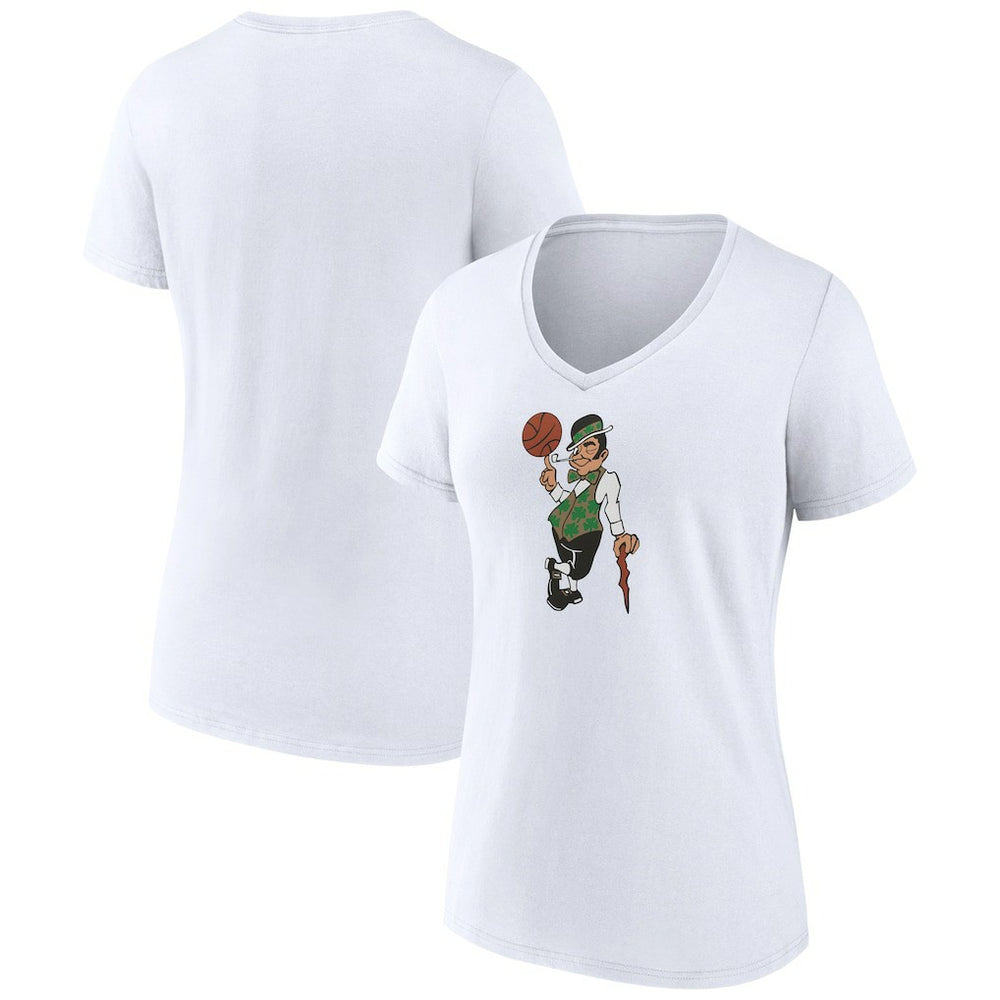 Boston Celtics Women's Alternate Logo V-Neck T-Shirt - White discount