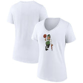 Boston Celtics Women's Alternate Logo V-Neck T-Shirt - White discount