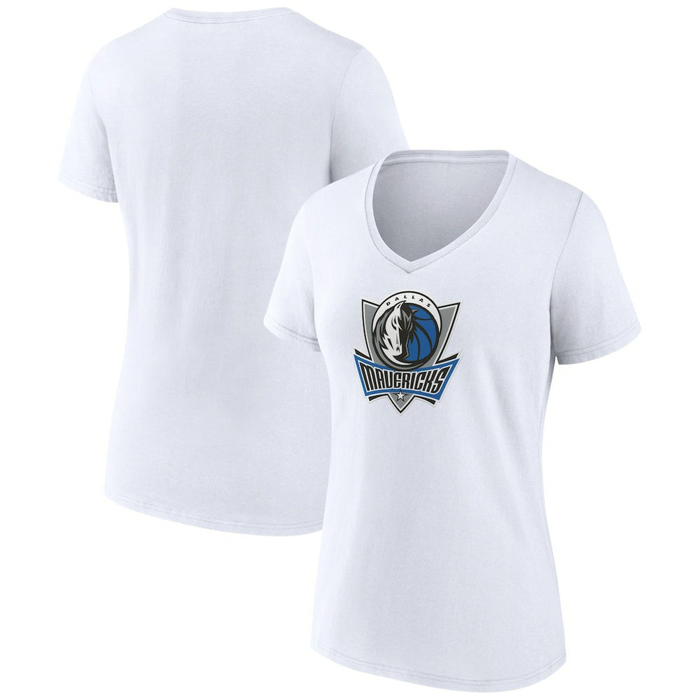 Dallas Mavericks Women's Alternate Logo V-Neck T-Shirt sale - White for sale