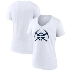 Denver Nuggets Women's Alternate Logo V-Neck T-Shirt sale - White sale