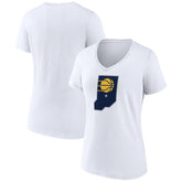 Indiana Pacers Women's Alternate Logo V-Neck T-Shirt - White for sale