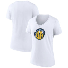 Memphis Grizzlies Women's Alternate Logo V-Neck T-Shirt - White on sale