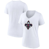 New Orleans Pelicans Women's Alternate Logo V-Neck T-Shirt - White sale