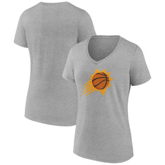 Phoenix Suns Women's Alternate Logo V-Neck T-Shirt - Heather Gray for sale