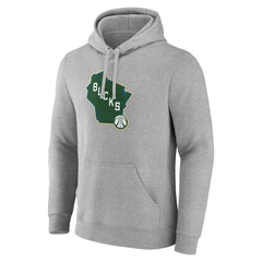 Milwaukee Bucks Alternate Logo Pullover Hoodie - Gray shop
