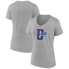 Detroit Pistons Women's Alternate Logo V-Neck T-Shirt sale - Gray on sale