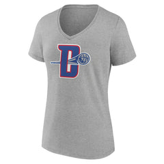 Detroit Pistons Women's Alternate Logo V-Neck T-Shirt sale - Gray on sale