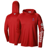 Los Angeles Angels Terminal Tackle Long Sleeve Hoodie T-Shirt - Red | Columbia