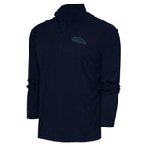 Denver Broncos Antigua Tonal Logo Tribute Quarter-Zip Pullover Top - Navy outlet
