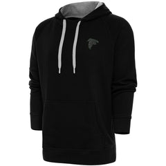 Atlanta Falcons Antigua Tonal Logo Victory Pullover Hoodie - Black cheap