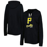 Pittsburgh Pirates Touch Women's Pre-Game Raglan Pullover Hoodie - Black