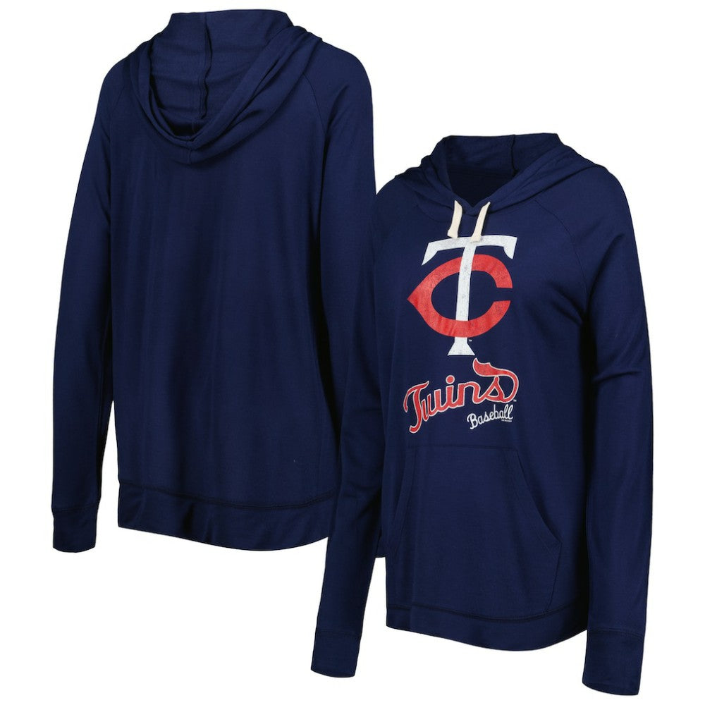 Minnesota Twins Touch Women's Pre-Game Raglan Pullover Hoodie - Navy