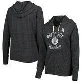 Chicago White Sox Touch Women's Training Camp Tri-Blend Lightweight Full-Zip Hoodie - Black