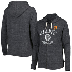 San Francisco Giants Touch Women's Training Camp Tri-Blend Lightweight Full-Zip Hoodie - Black