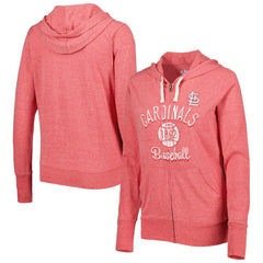 St. Louis Cardinals Touch Women's Training Camp Tri-Blend Lightweight Full-Zip Hoodie - Red