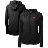 San Francisco 49ers Cutter & Buck Women's Throwback Logo Adapt Eco Knit Hybrid Recycled Full-Zip Hoodie - Black discount