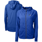 Seattle Seahawks Cutter & Buck Women's Throwback Logo Adapt Eco Knit Hybrid Recycled Full-Zip Hoodie - Royal outlet