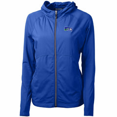 Seattle Seahawks Cutter & Buck Women's Throwback Logo Adapt Eco Knit Hybrid Recycled Full-Zip Hoodie - Royal outlet