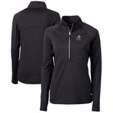 Cleveland Browns Cutter & Buck Women's Throwback Logo Adapt Eco Knit Stretch Recycled Half-Zip Pullover Top - Black sale