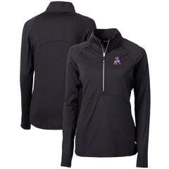 New England Patriots Cutter & Buck Women's Throwback Logo Adapt Eco Knit Stretch Recycled Half-Zip Pullover Top - Black discount