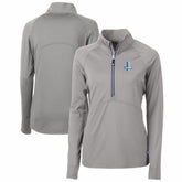 Detroit Lions Cutter & Buck Women's Throwback Logo Adapt Eco Knit Stretch Recycled Half-Zip Pullover Top - Gray sale