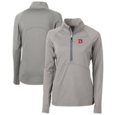 Denver Broncos Cutter & Buck Women's Throwback Logo Adapt Eco Knit Stretch Recycled Half-Zip Pullover Top - Gray sale