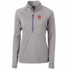 Denver Broncos Cutter & Buck Women's Throwback Logo Adapt Eco Knit Stretch Recycled Half-Zip Pullover Top - Gray sale