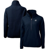 New York Giants Cutter & Buck Women's Throwback Logo Cascade Eco Sherpa Fleece Half-Zip Pullover Jacket - Navy on sale