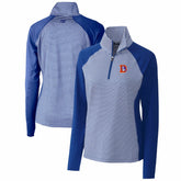 Denver Broncos Cutter & Buck Women's Throwback Logo Forge Tonal Stripe Stretch Half-Zip Pullover Top - Royal discount