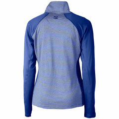 Denver Broncos Cutter & Buck Women's Throwback Logo Forge Tonal Stripe Stretch Half-Zip Pullover Top - Royal discount