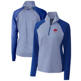 Buffalo Bills Cutter & Buck Women's Throwback Logo Forge Tonal Stripe Stretch Half-Zip Pullover Top - Royal on sale