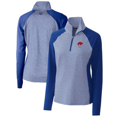 Buffalo Bills Cutter & Buck Women's Throwback Logo Forge Tonal Stripe Stretch Half-Zip Pullover Top - Royal on sale