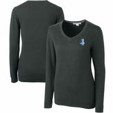 Detroit Lions Cutter & Buck Women's Throwback Logo Lakemont Tri-Blend V-Neck Sweater - Heather Charcoal online