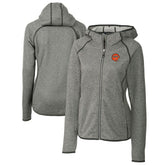 Cincinnati Bengals Cutter & Buck Women's Throwback Logo Mainsail Full-Zip Jacket - Heather Gray cheap