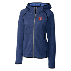 Denver Broncos Cutter & Buck Women's Throwback Logo Mainsail Full-Zip Jacket - Heather Royal for sale
