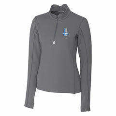 Detroit Lions Cutter & Buck Women's Throwback Logo Traverse Stretch Quarter-Zip Pullover Top - Steel online