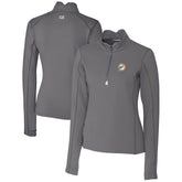 Miami Dolphins Cutter & Buck Women's Throwback Logo Traverse Stretch Quarter-Zip Pullover Top - Steel sale