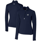 New York Giants Cutter & Buck Women's Throwback Logo Traverse Stretch Quarter-Zip Pullover Top - Navy outlet