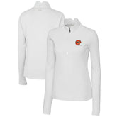 Cincinnati Bengals Cutter & Buck Women's Throwback Logo Traverse Stretch Quarter-Zip Pullover Top - White for sale